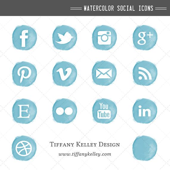 9 Social Media Icons Blue Images