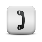 Square White Phone Icon Square White Phone Icon