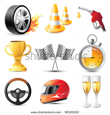 Stock Car Vector Icon