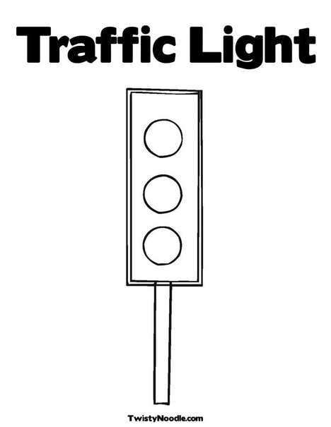 Traffic Light Coloring Page