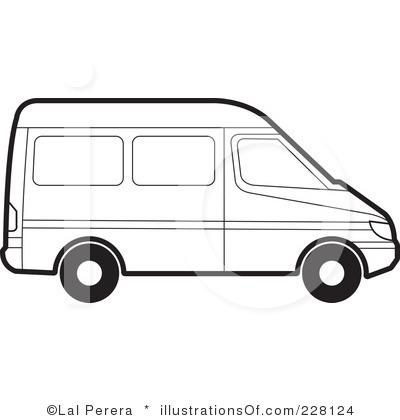 Van Clip Art Black and White