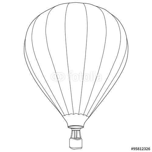 Vector Air Balloon Outline