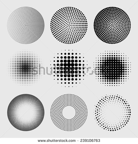 Vector Circle Halftone Dots