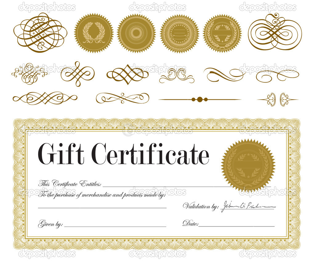 Vector Gift Certificate Template