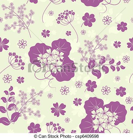 Vector Line Art Flowers Garden