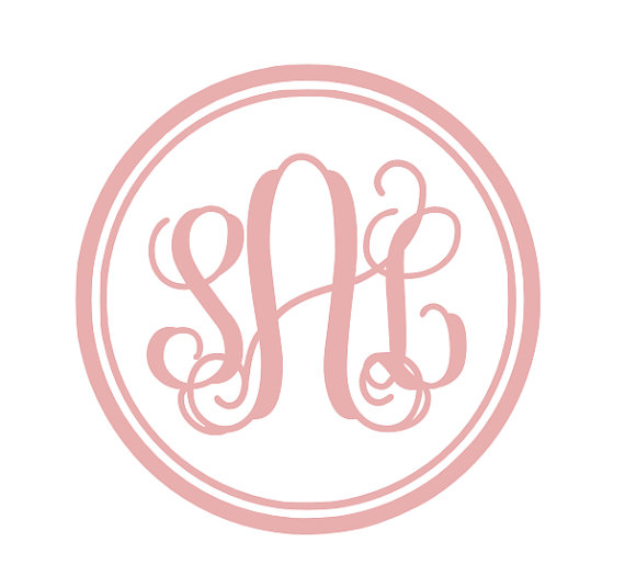 Vine Monogram Font for Vinyl