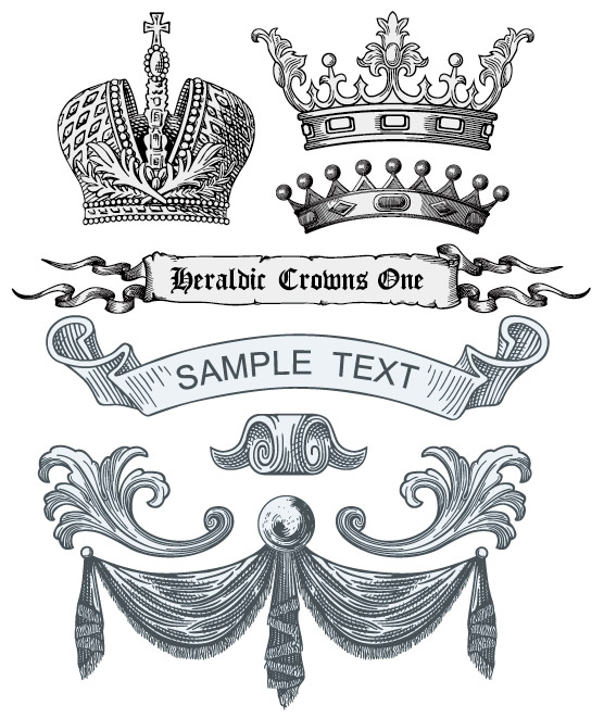 Vintage Crown Royal Banner Vector PNG