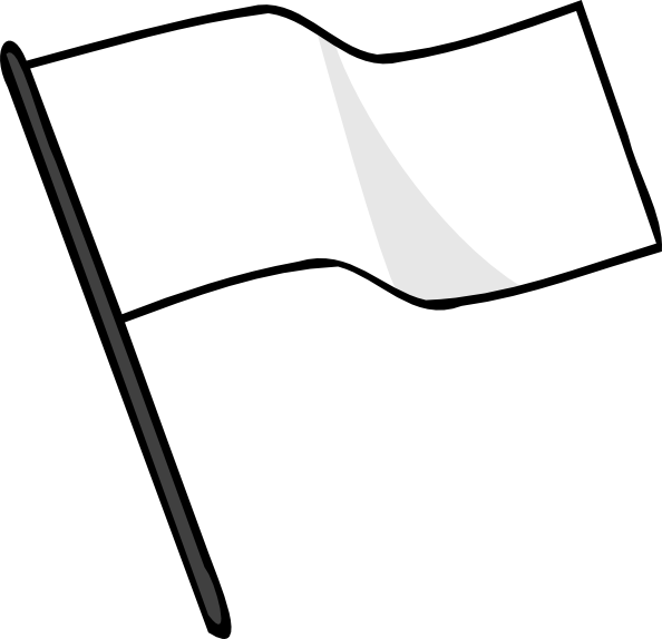 Waving Flag Clip Art Black and White