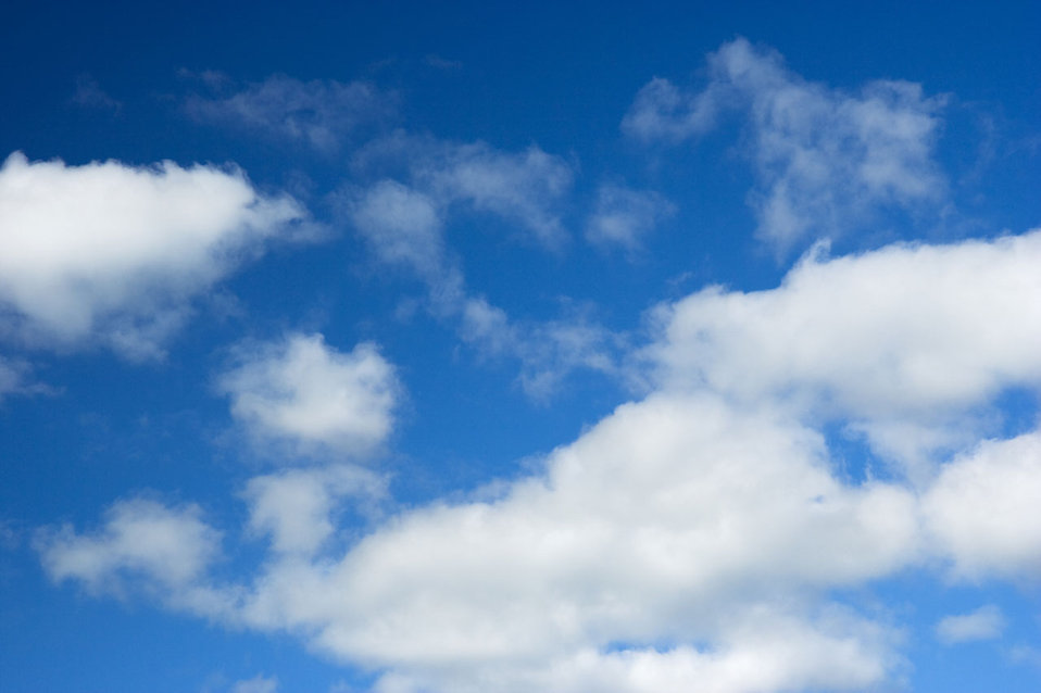 White Blue Sky with Clouds