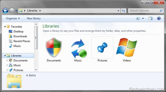 Windows 7 Library Icons