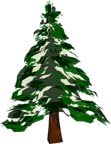Winter Pine Trees Clip Art
