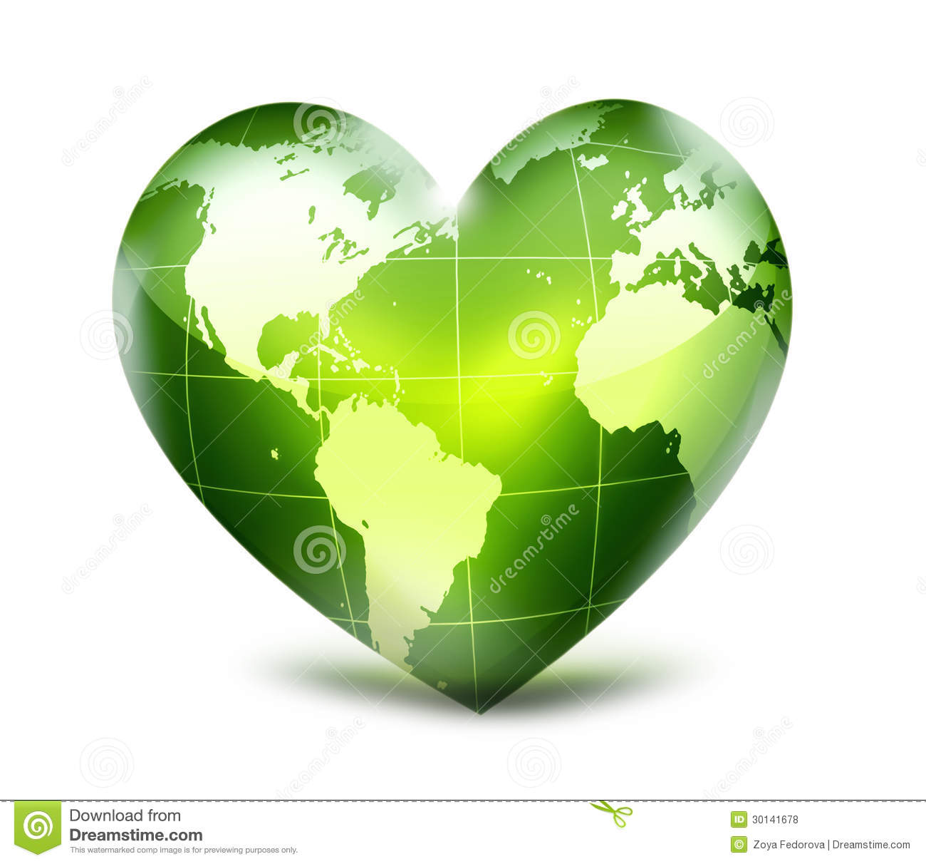World Map with Heart Symbol
