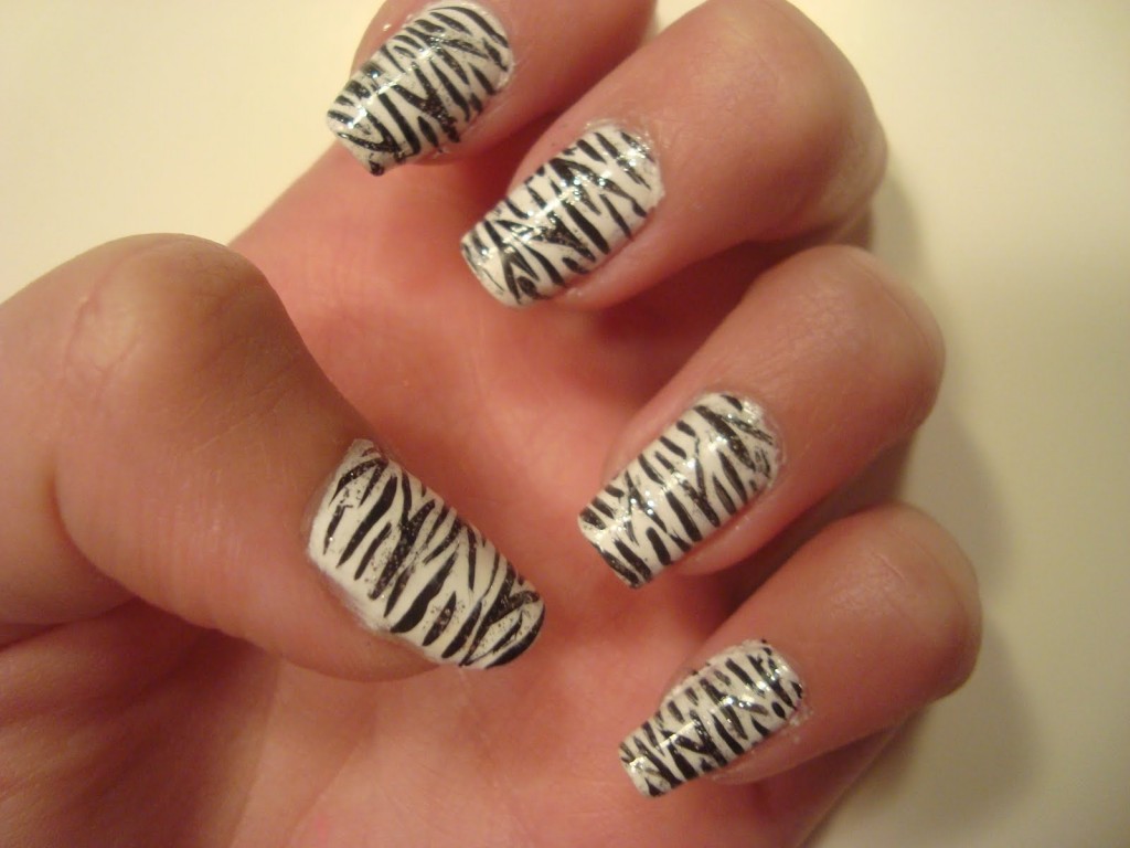 Zebra Print Nail Design