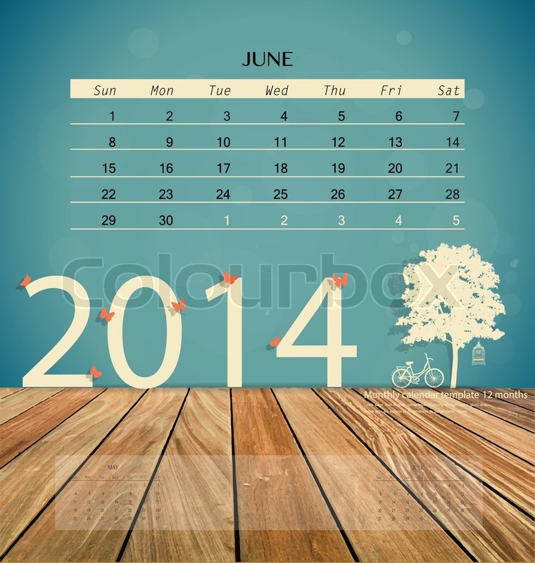 2014 Monthly Calendar Templates