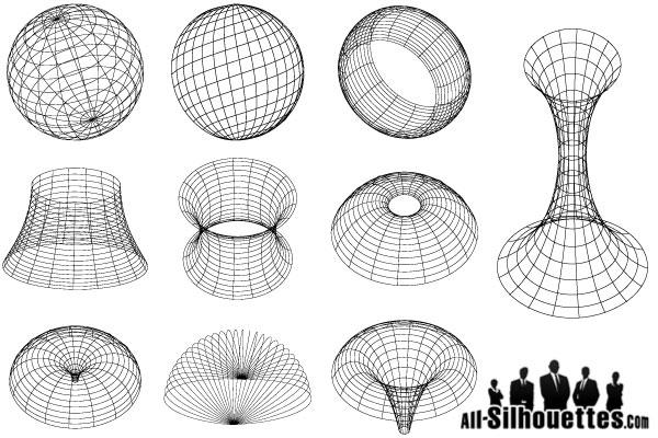 3D Geometric Shapes Vector