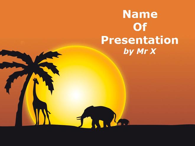 African Animal Theme PowerPoint Templates African Animal Theme PowerPoint Templates