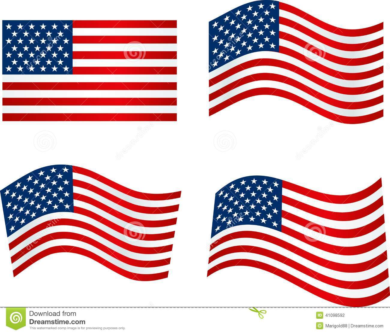 American Flag Vector