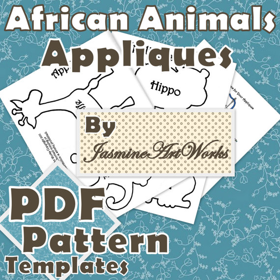 Applique Quilt Patterns Free Printable African Animals