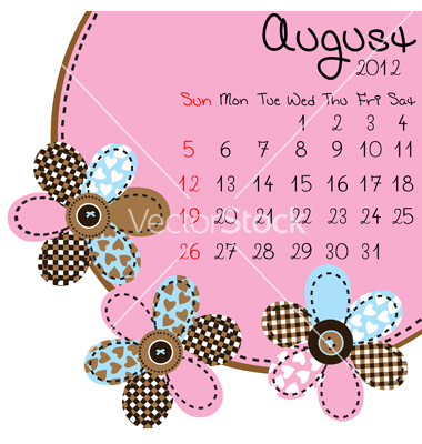 August 2012 Calendar