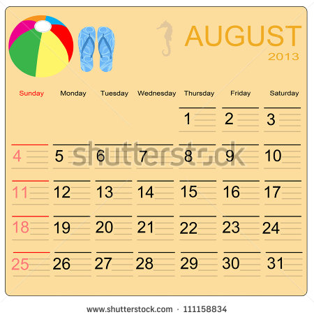 August 2013 Calendar