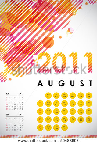 August Calendar Design