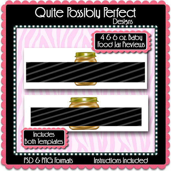 Baby Food Jar Label Template