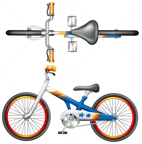 Bicycle Top View Clip Art