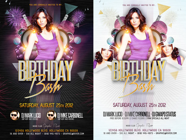 Birthday Party Club Flyer Template