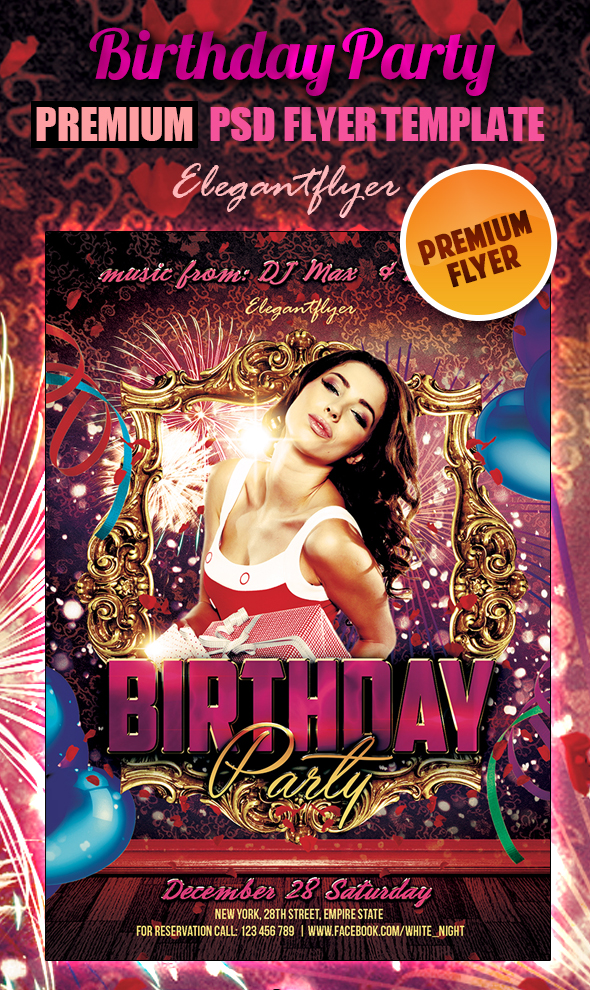 Birthday Party Club Flyer Template