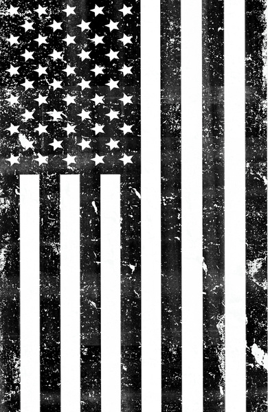 Black and White American Flag