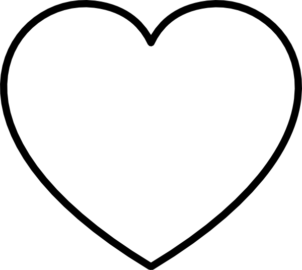 Black and White Heart Outline