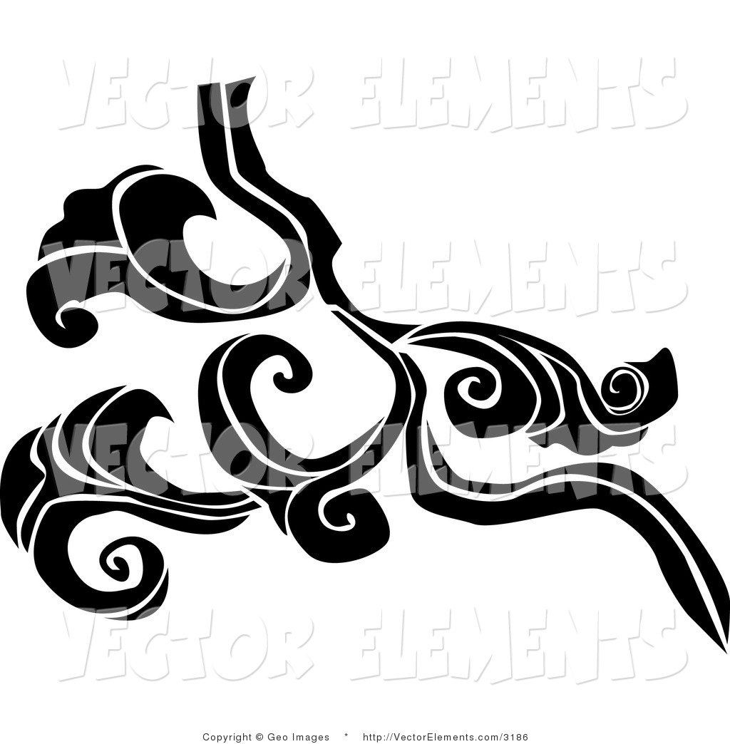 Black and White Leaf Design