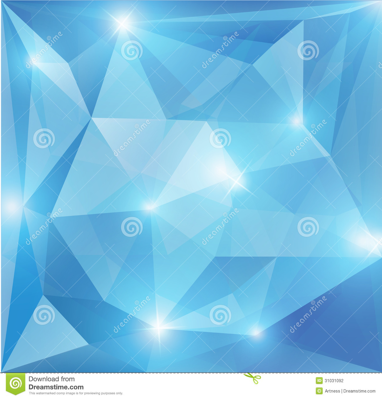 Blue Abstract Geometric Shape