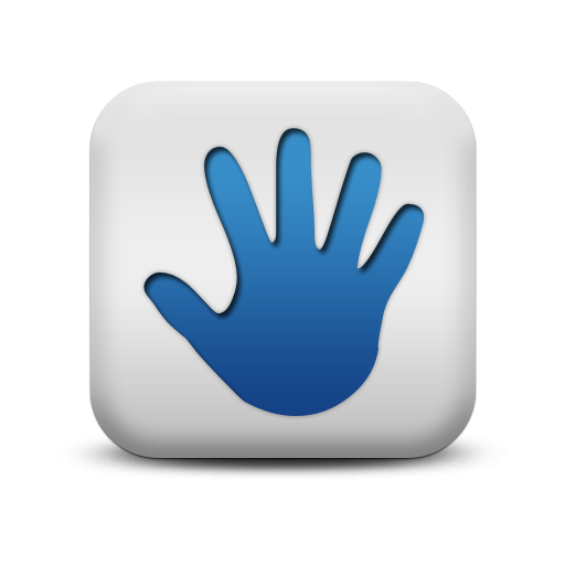 Blue Hand Icon
