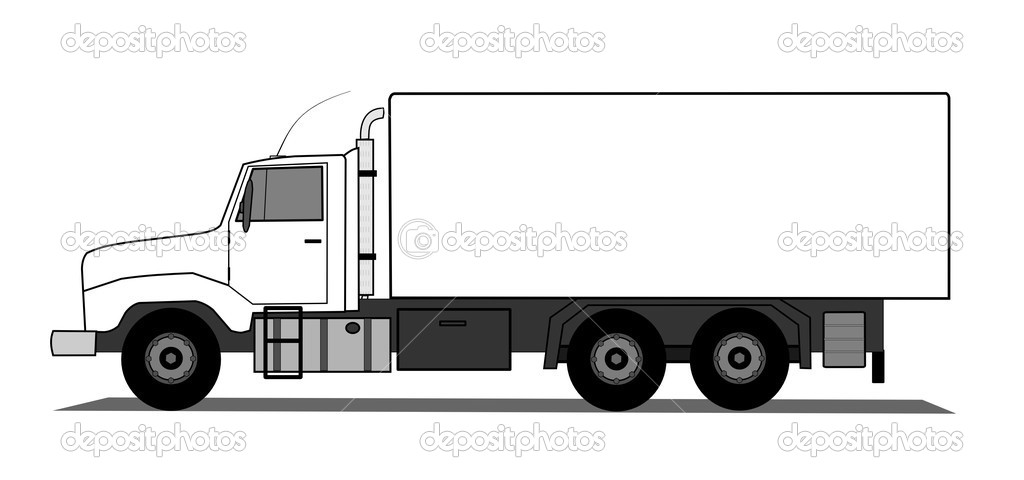 Box Truck Vector Illustration