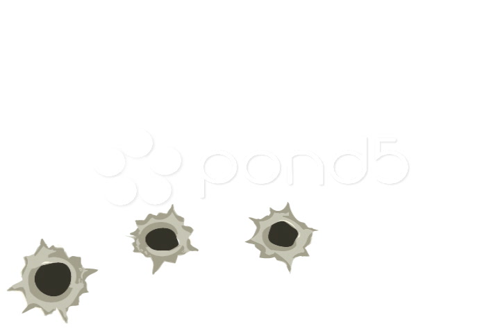 Bullet Hole with Transparent Background