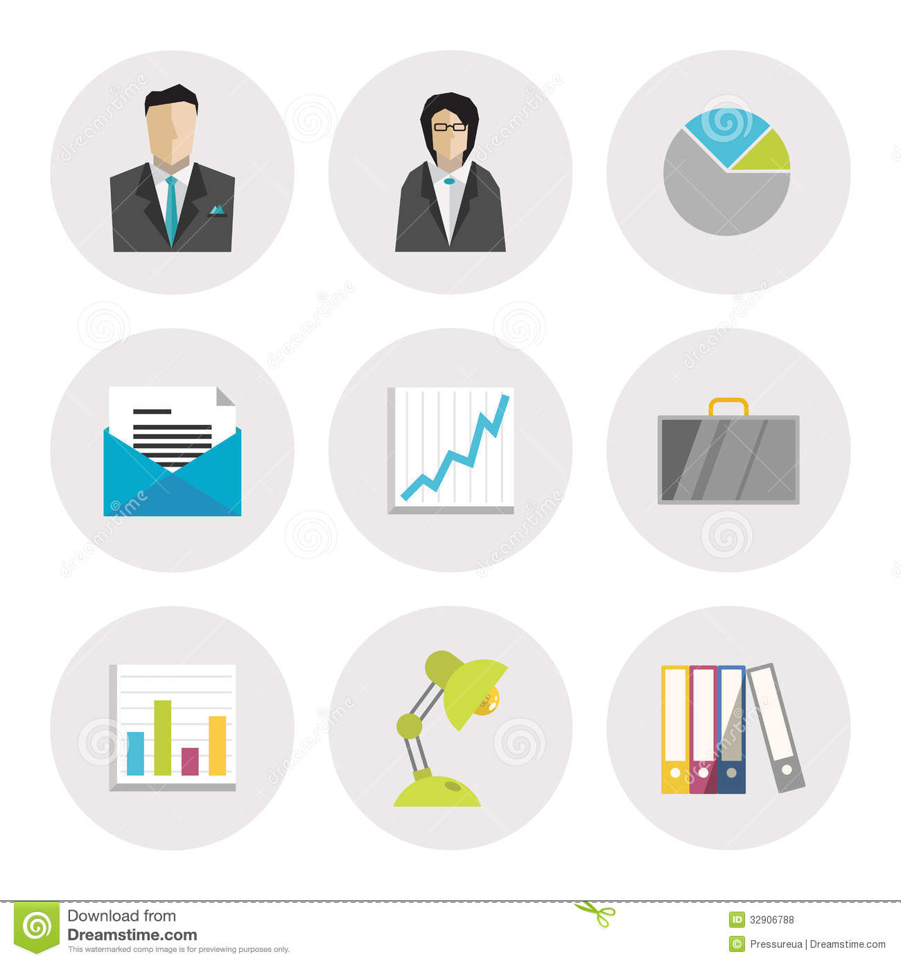 Business Icons Flat Design