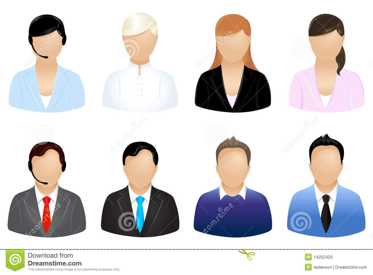 Business People Icons Vector