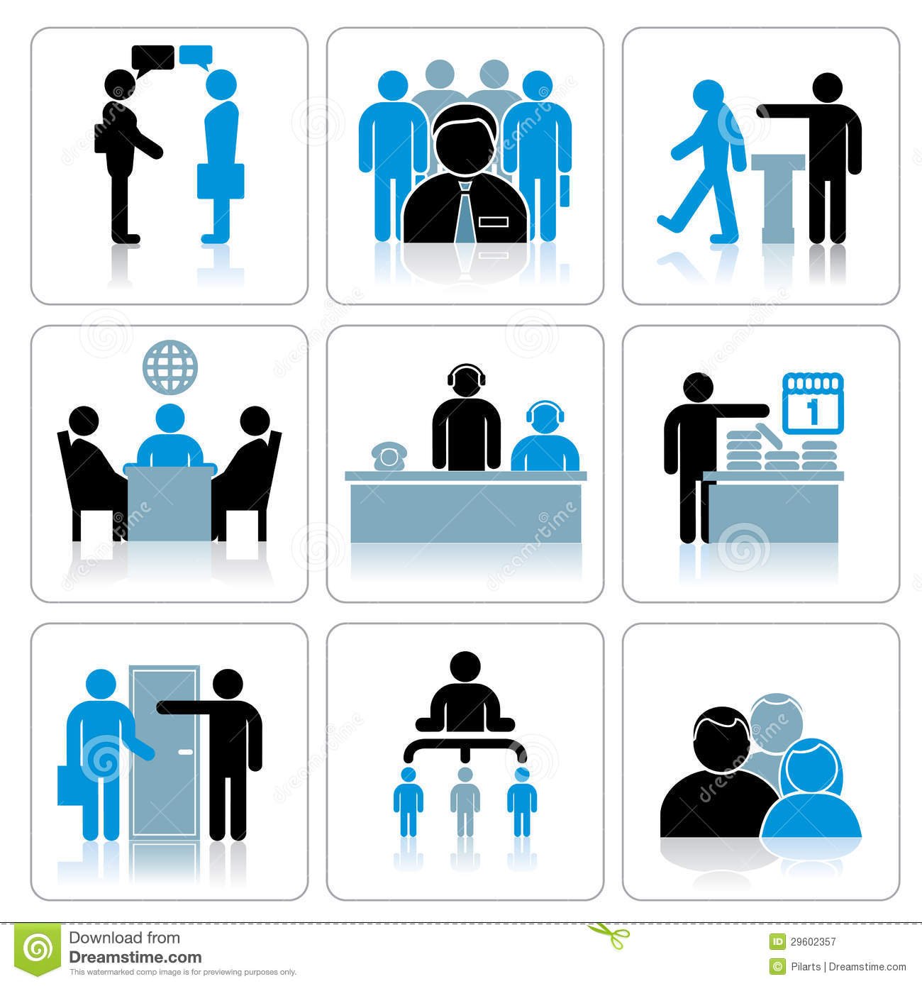 Business People Icons Vector