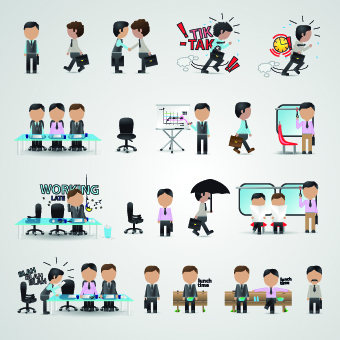 Business People Icons Vector