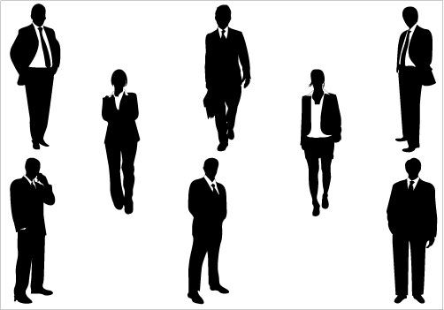 Business People Silhouette Clip Art