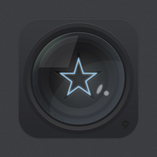 Camera Lens Icon PSD