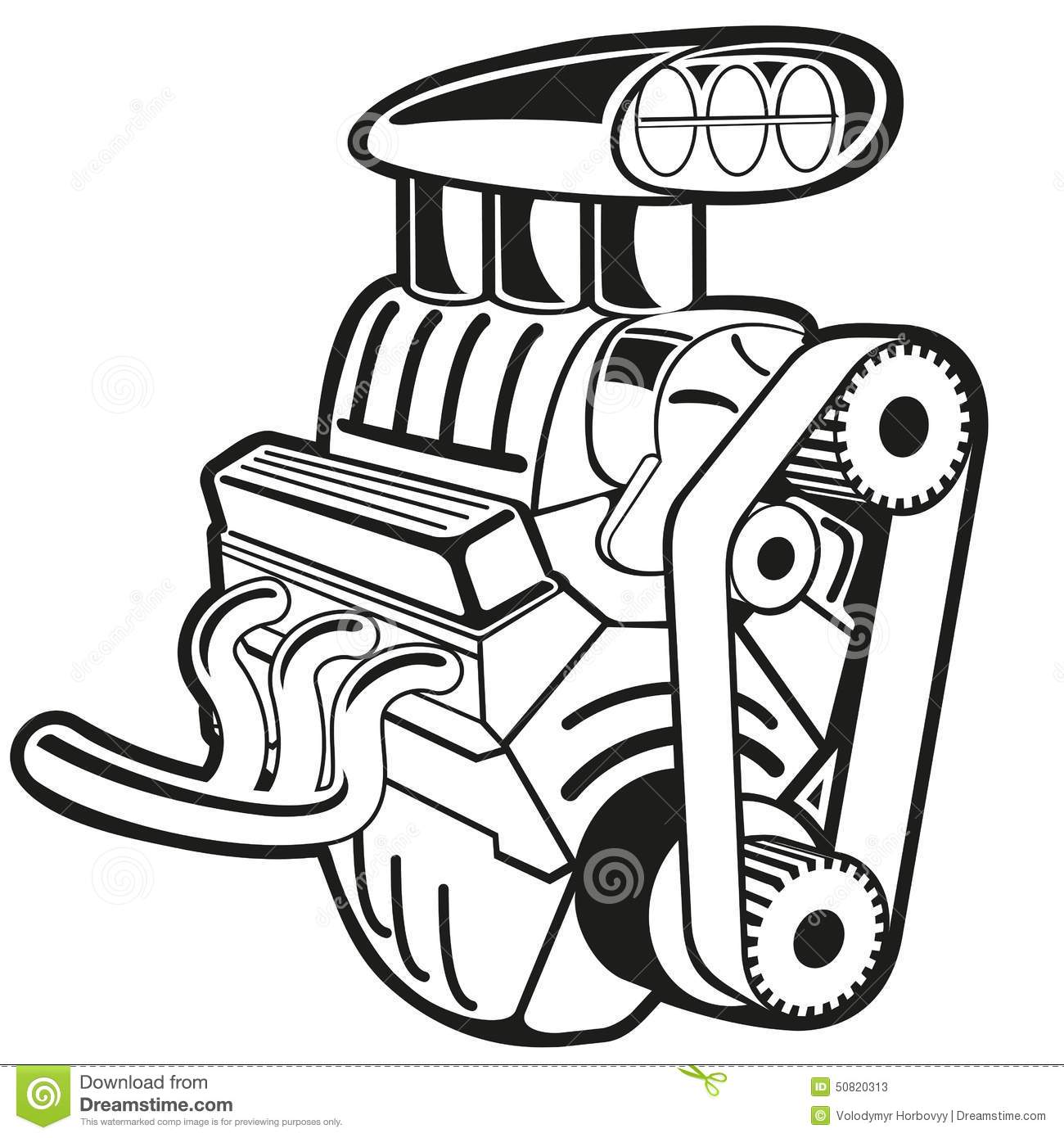 Car Engine Clip Art Vector