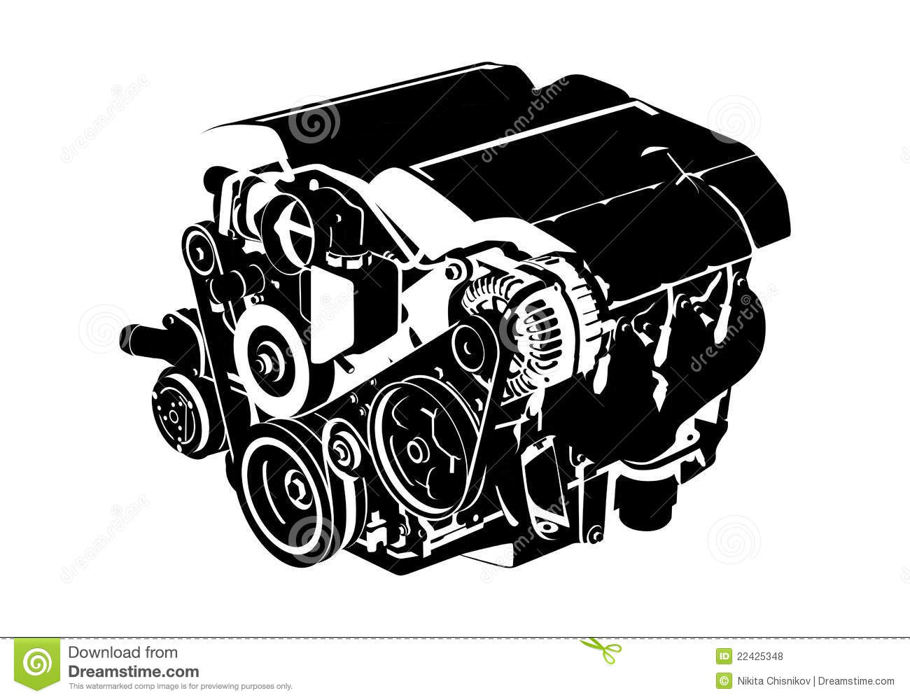 Car Engine Clip Art Vector