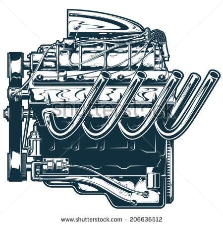 Car Engine Vector Art