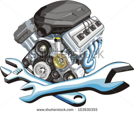 Cartoon Car Engine