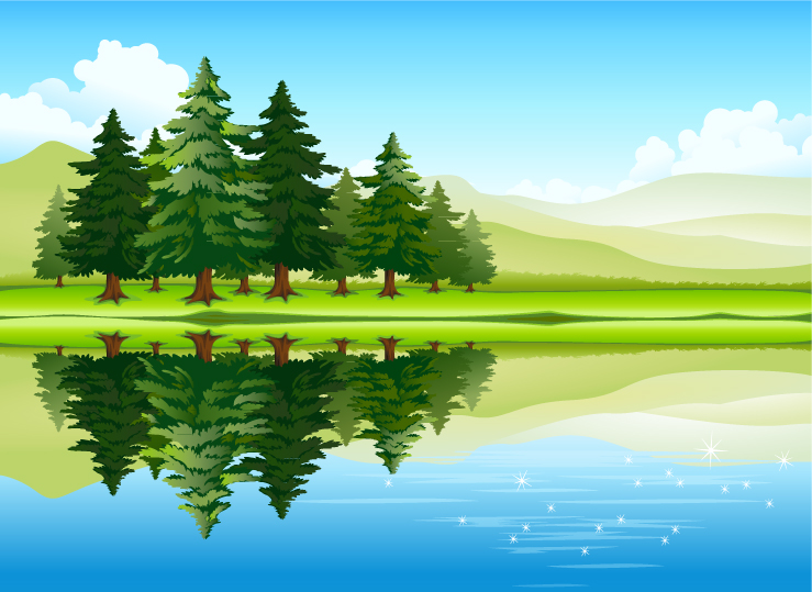 Cartoon Forest Landscape