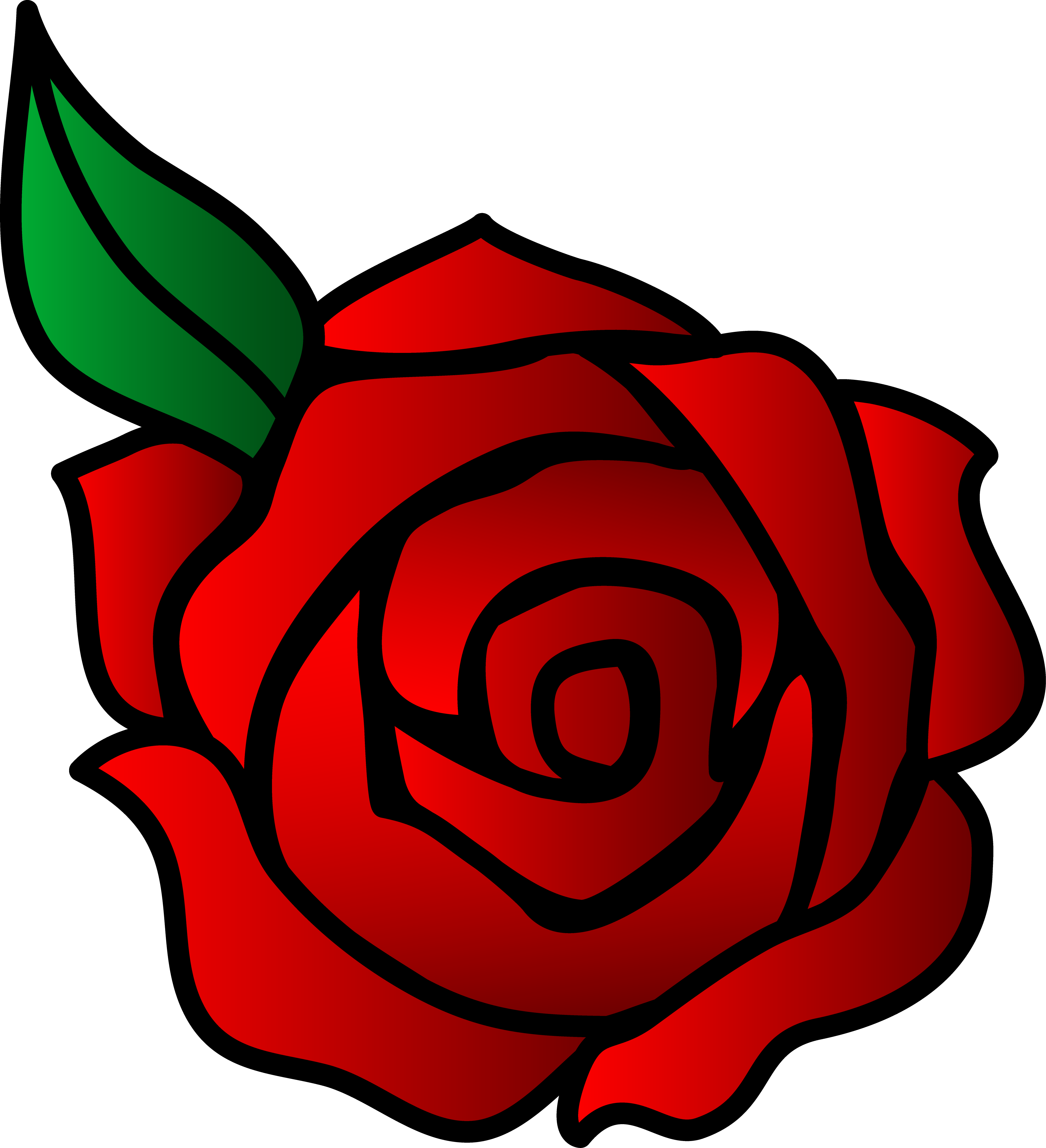 Cartoon Rose Flower Clip Art
