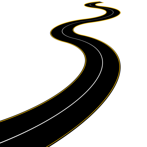 Cartoon Winding Road Vector