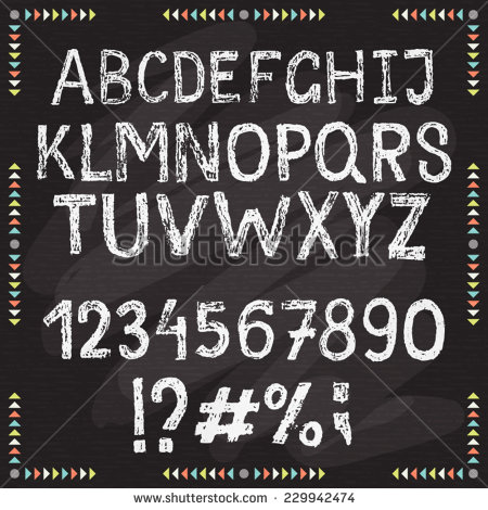 Chalkboard Chalk Alphabet Fonts